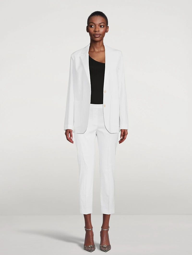 Linen-Blend Blazer