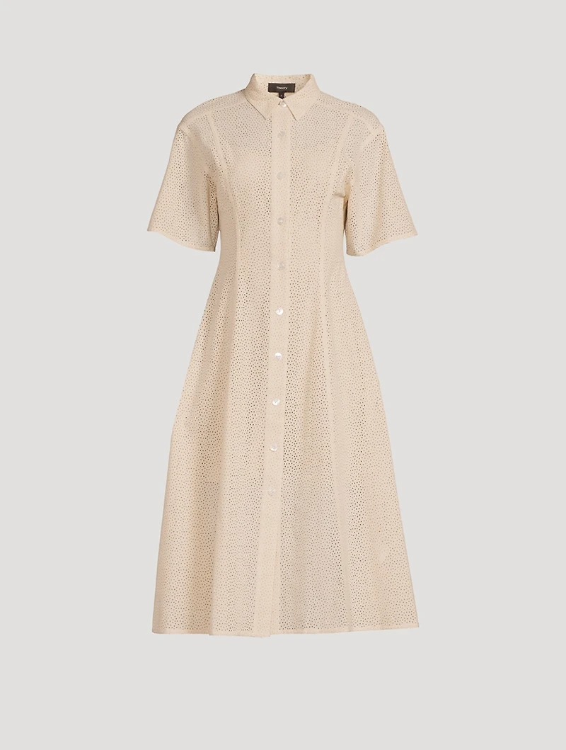 Embroidered Shirt Dress