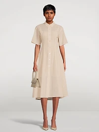 Embroidered Shirt Dress