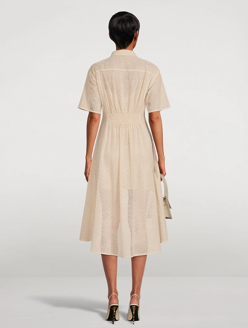 Embroidered Shirt Dress