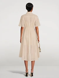 Embroidered Shirt Dress