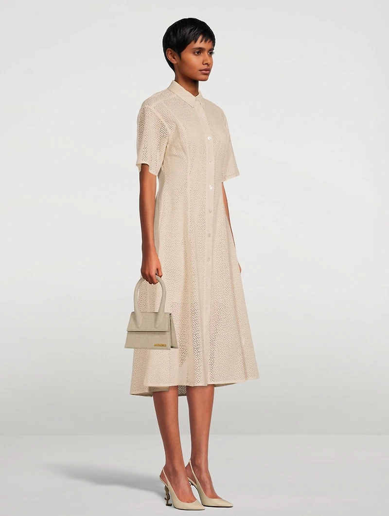 Embroidered Shirt Dress