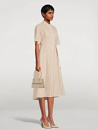 Embroidered Shirt Dress