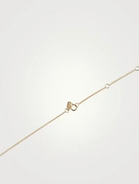 14K Gold Pink Sapphire Heart Necklace