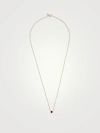 14K Gold Ruby Heart Necklace