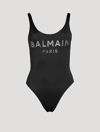 Strass Logo One-Piece Swimsuit