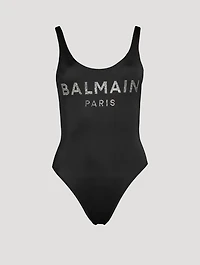 Strass Logo One-Piece Swimsuit