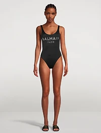 Strass Logo One-Piece Swimsuit