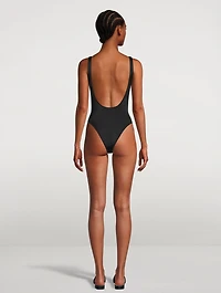 Strass Logo One-Piece Swimsuit