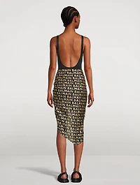 Cotton Sarong In Logo Print