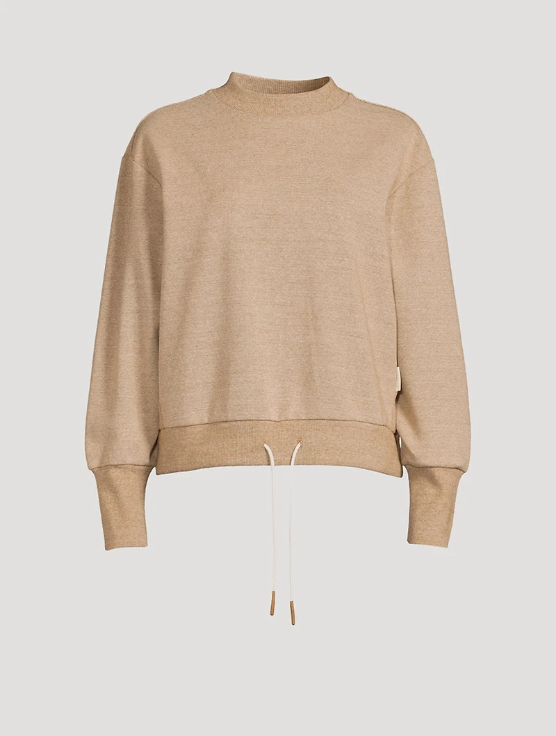 Edith Ribbed Pique Sweatshirt