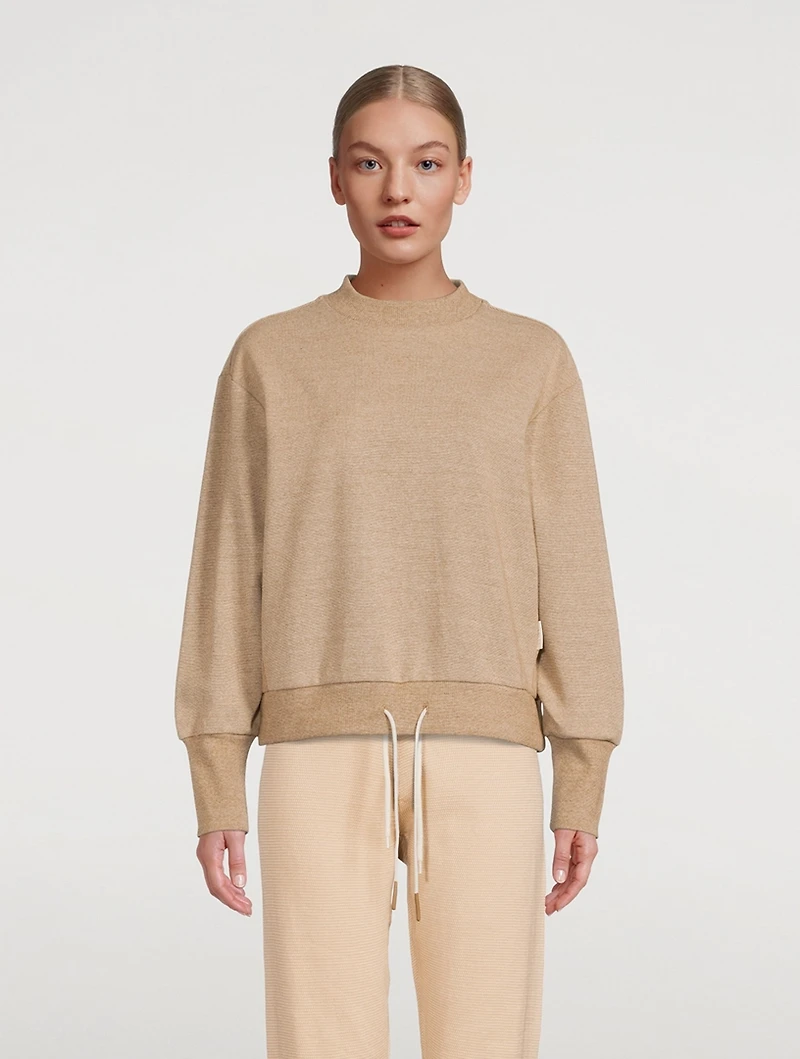 Edith Ribbed Pique Sweatshirt