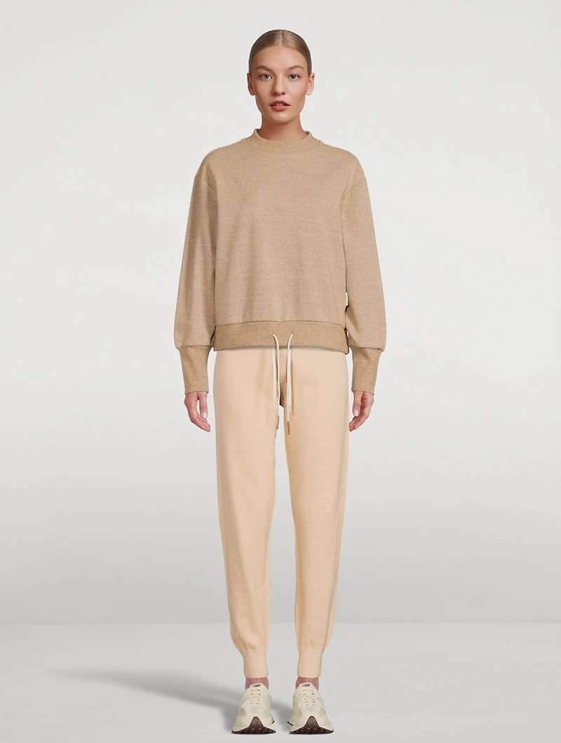 Edith Ribbed Pique Sweatshirt