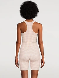 Margot Crop Top Houndstooth Print