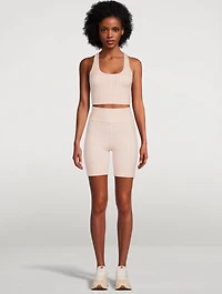 Margot Crop Top Houndstooth Print