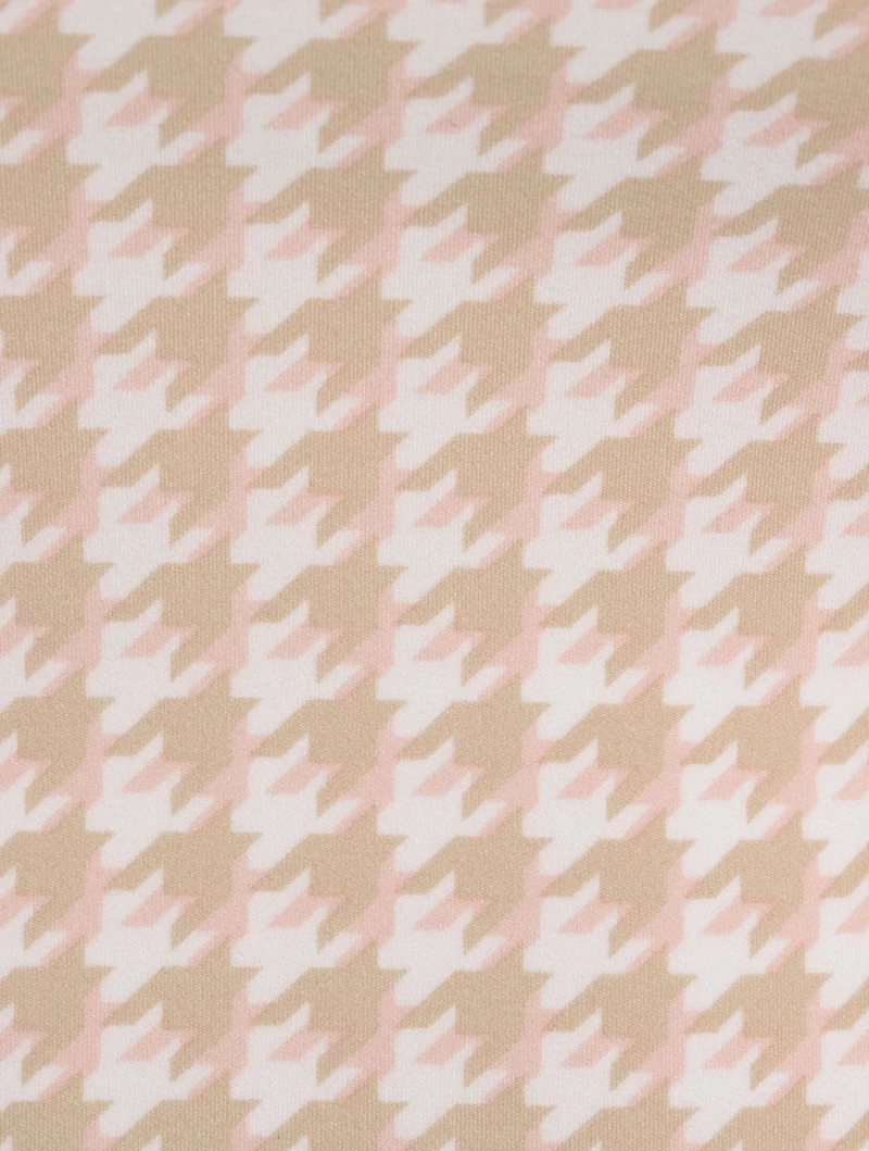 Margot Crop Top Houndstooth Print