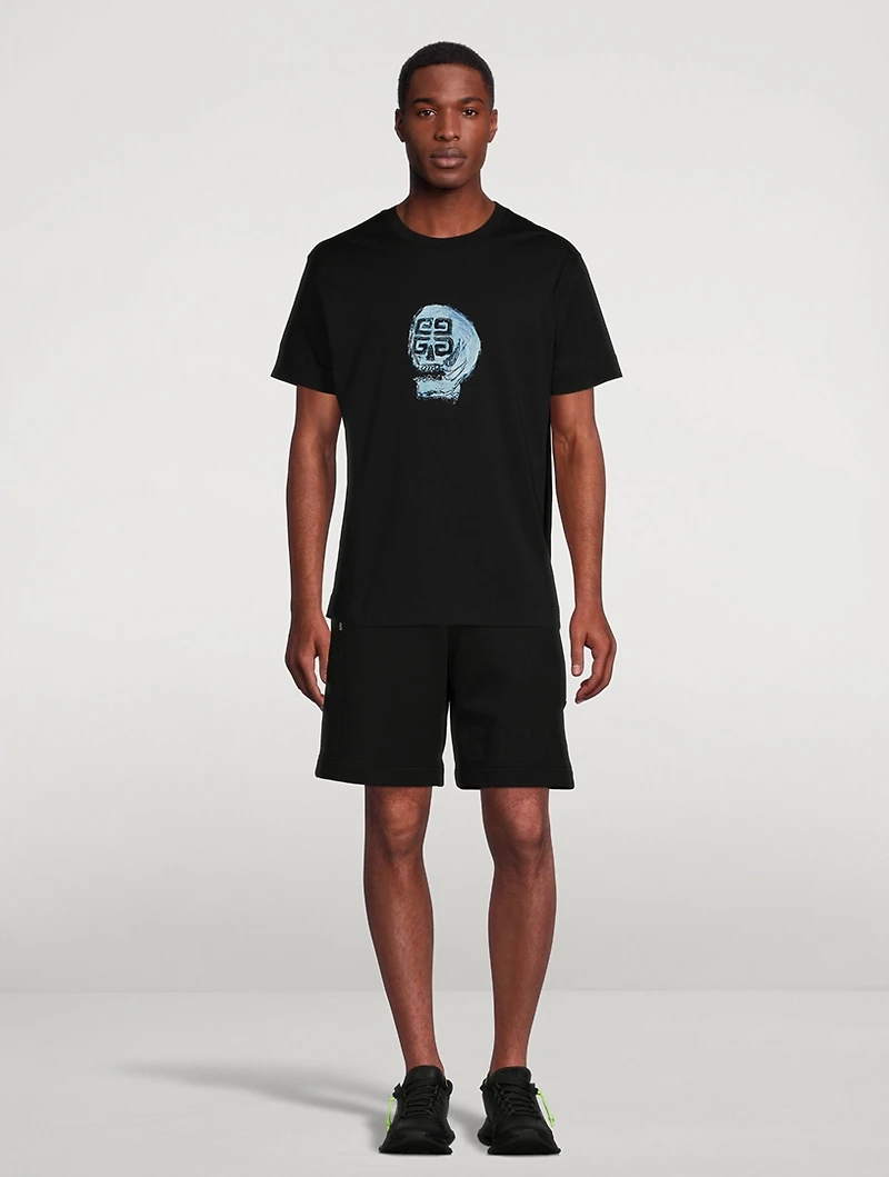 Cotton Board Shorts With Bonded Branding