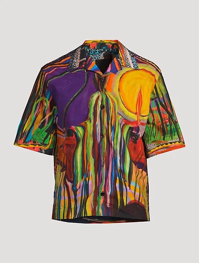 Hawaiian Shirt With Reaper Print
