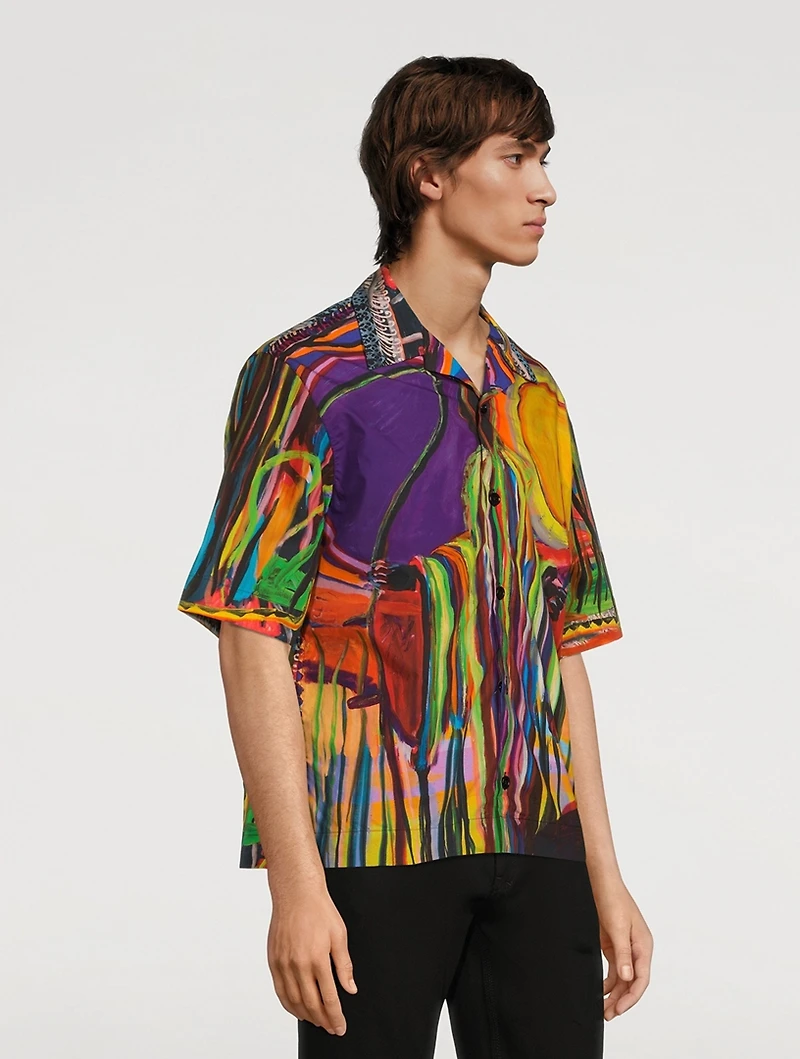 Hawaiian Shirt With Reaper Print