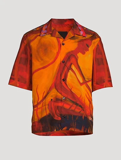 Hawaiian Shirt With Reaper Print