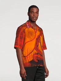 Hawaiian Shirt With Reaper Print