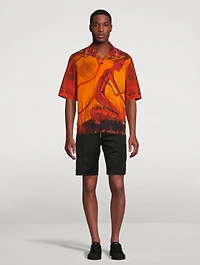 Hawaiian Shirt With Reaper Print