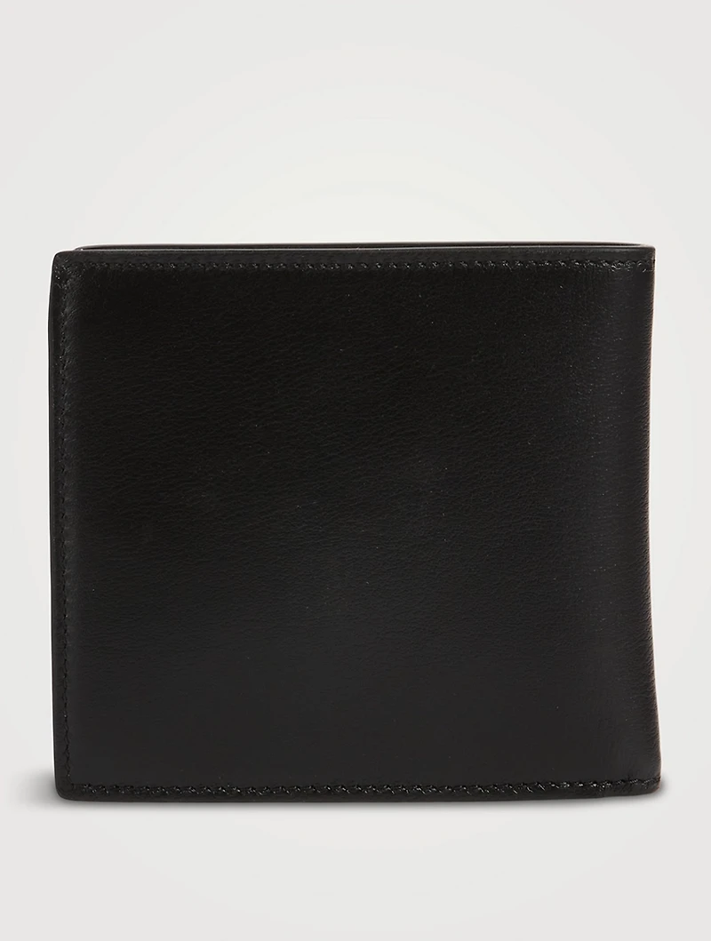 Leather Skull In Hand Billfold Wallet