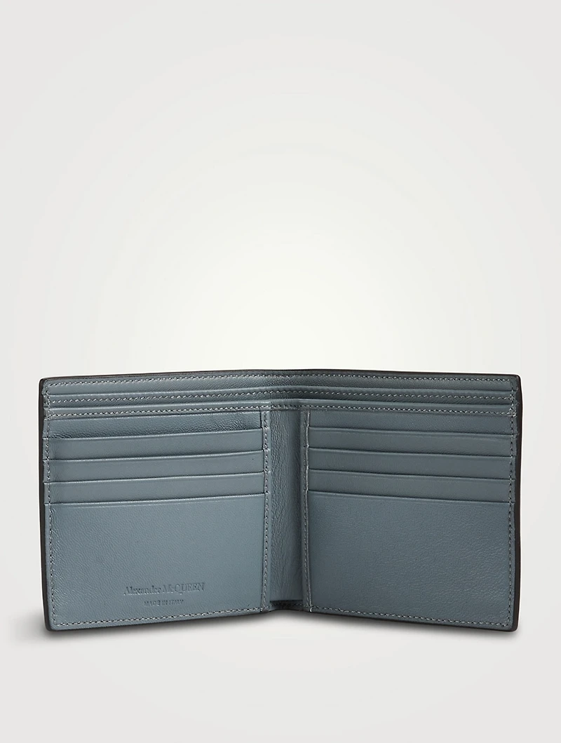 Leather Skull In Hand Billfold Wallet