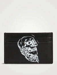 Leather Skull In Hand Card Case