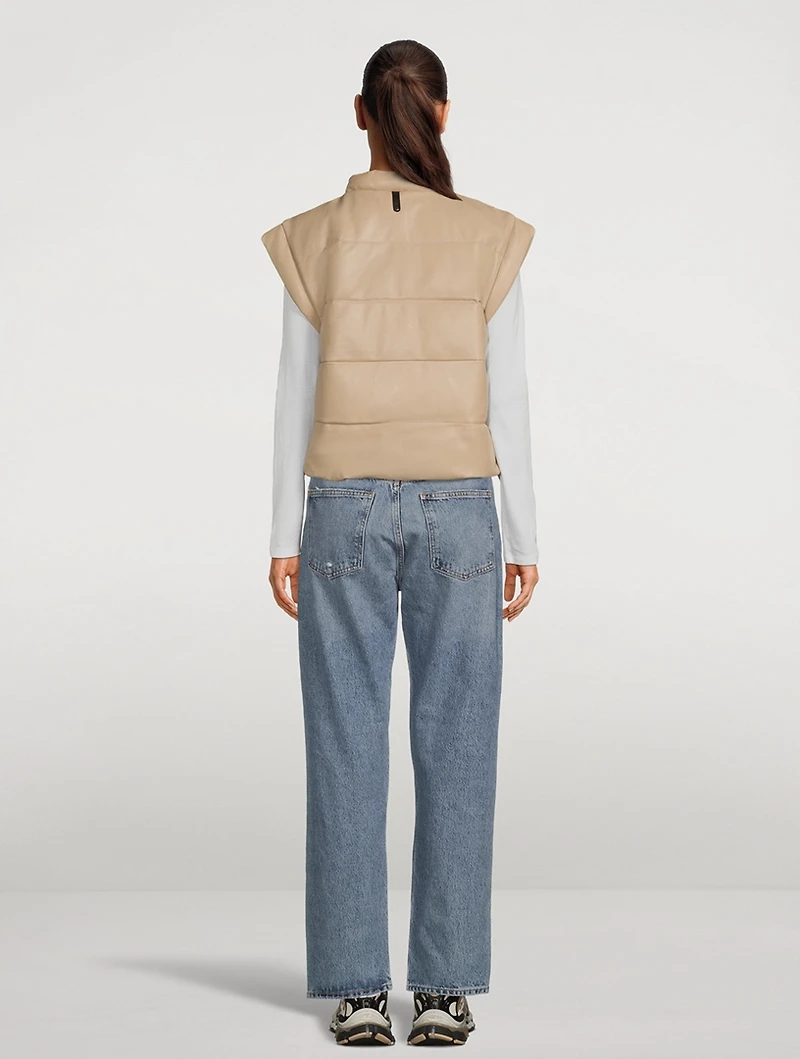 Pasha Down Leather Vest