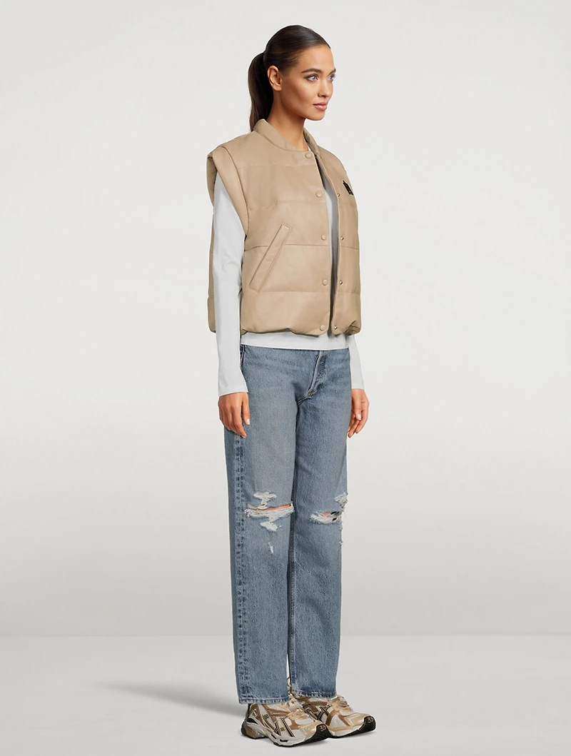 Pasha Down Leather Vest