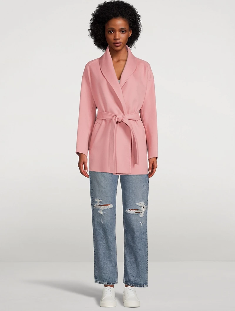 Tyra Belted Wool Wrap Coat