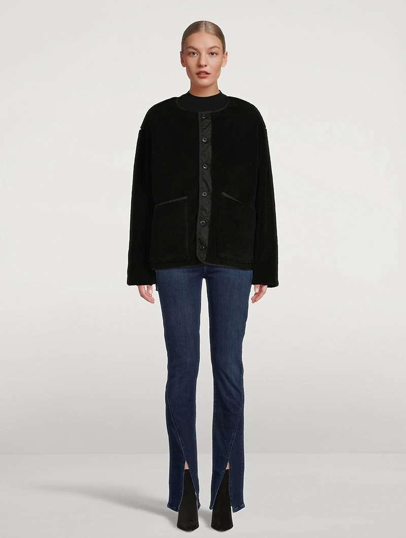 Reversible Down And Faux Shearling Jacket