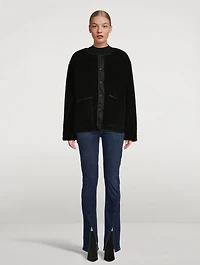 Reversible Down And Faux Shearling Jacket
