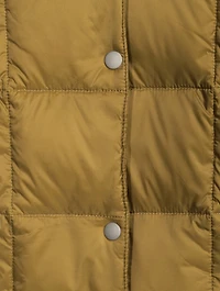 V-Neck Long Down Jacket