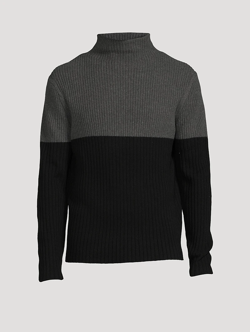 Wool And Cashmere Mockneck Sweater