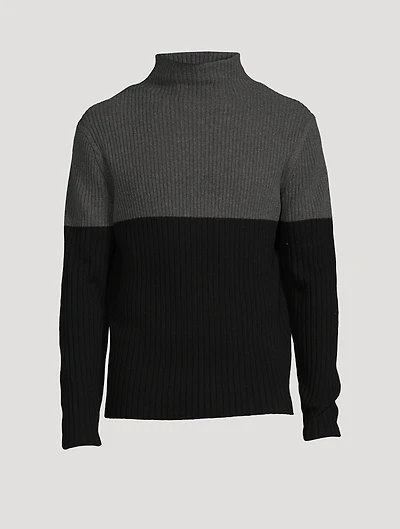 Wool And Cashmere Mockneck Sweater