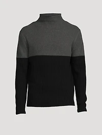 Wool And Cashmere Mockneck Sweater