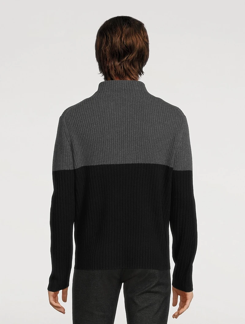 Wool And Cashmere Mockneck Sweater