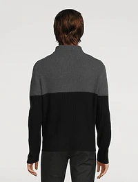 Wool And Cashmere Mockneck Sweater