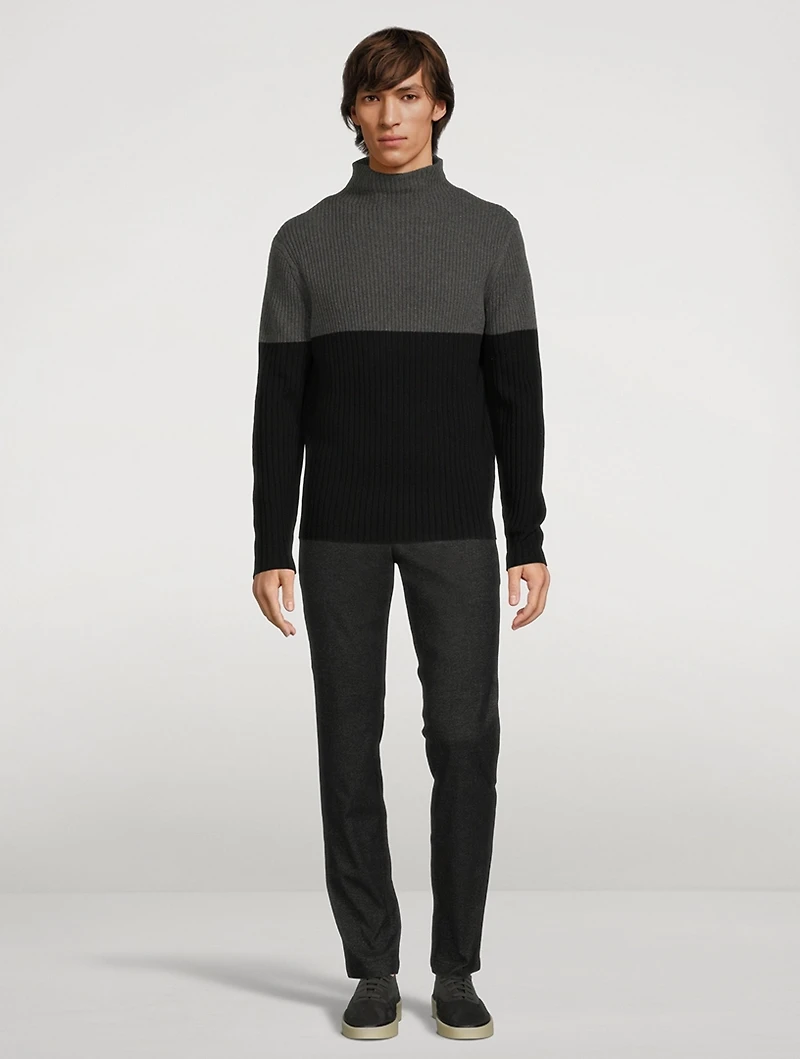 Wool And Cashmere Mockneck Sweater