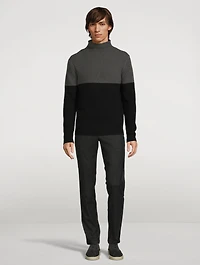 Wool And Cashmere Mockneck Sweater