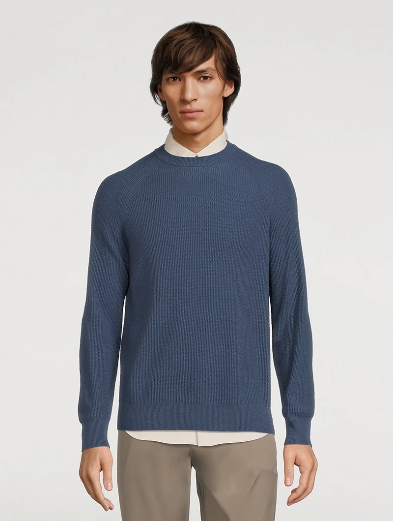 Cashmere Waffle-Knit Sweater
