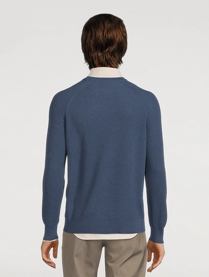 Cashmere Waffle-Knit Sweater