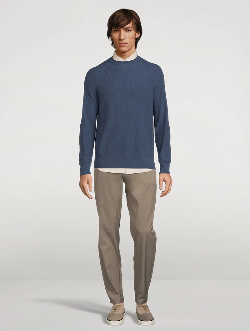 Cashmere Waffle-Knit Sweater