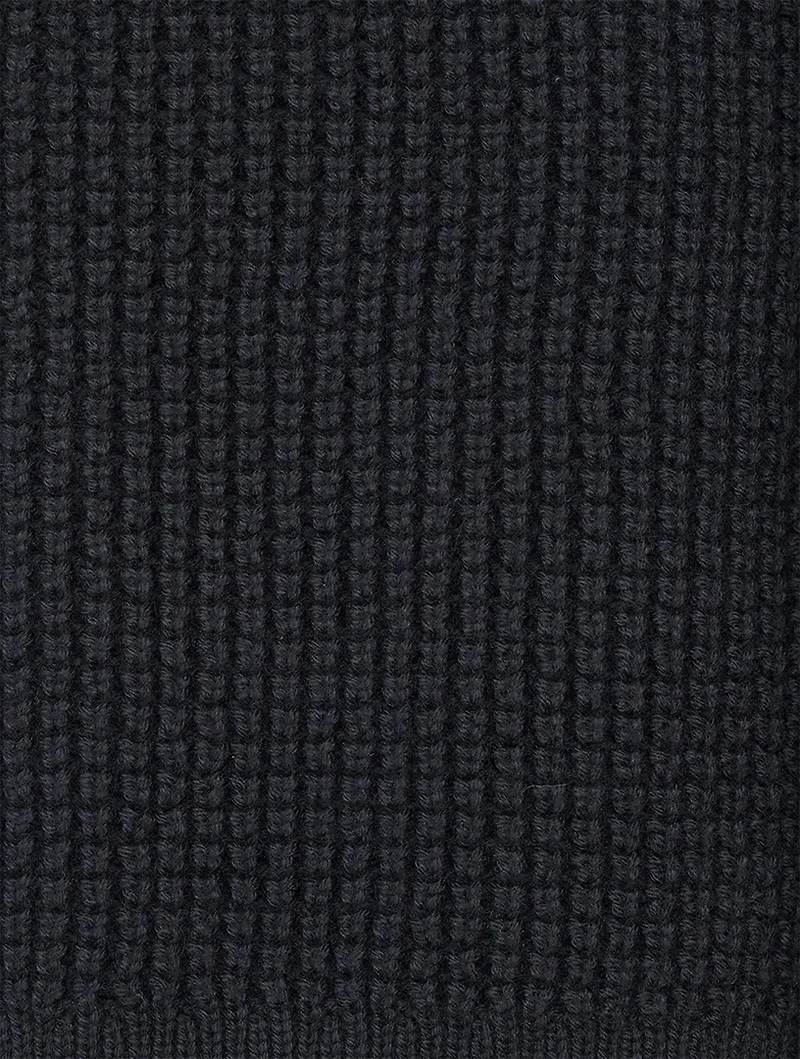 Cotton And Cashmere Waffle-Knit Zip Sweater