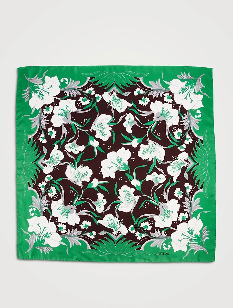 Silk Scarf In Floral Print
