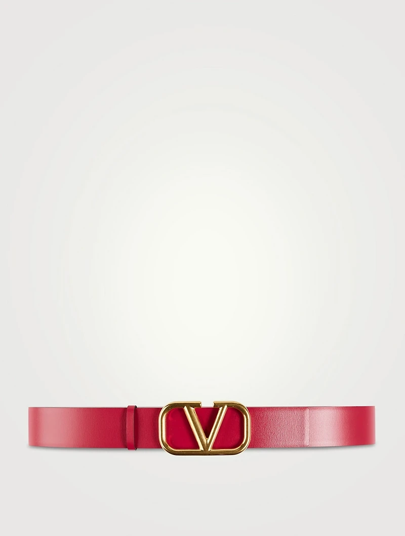 VLOGO Signature Reversible Leather Belt