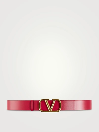 VLOGO Signature Reversible Leather Belt