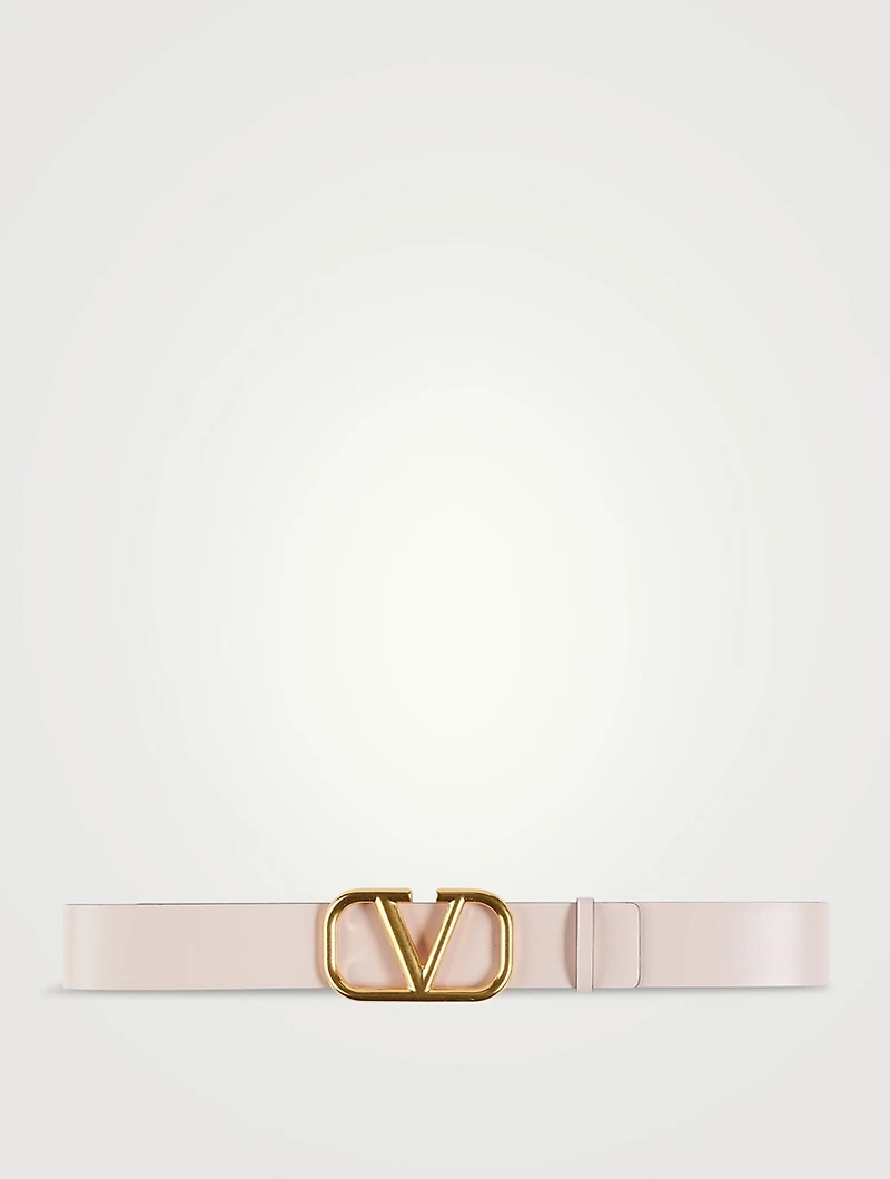 VLOGO Signature Reversible Leather Belt